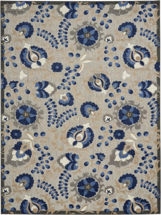 Nourison - Aloha 7x10 Blue Patio Area Rug - ALH17-99446739254 veiw 1