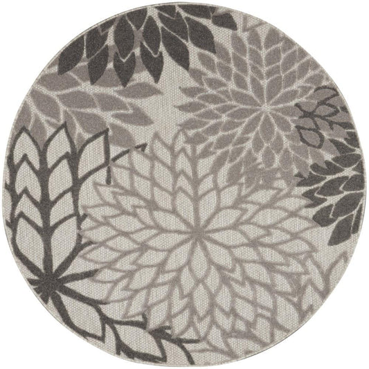 Nourison - Aloha 53in x Round Silver Grey Area Rug - ALH05-99446779250 veiw 1