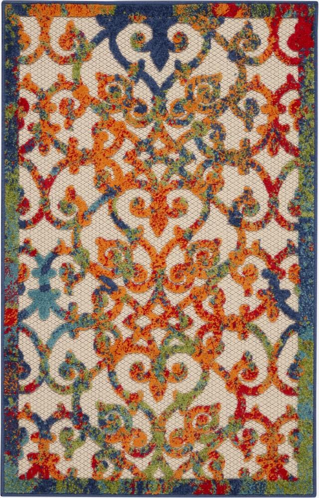 Nourison - Aloha ALH21 28in x 4 Multicolor Easy-care Indoor-outdoor Rug - ALH21-99446499288 veiw 1
