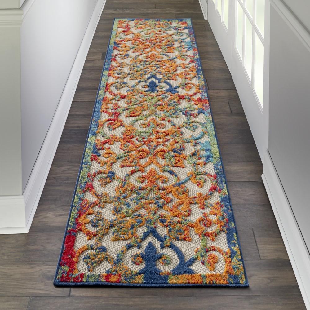 Nourison - Aloha ALH21 2 x 6 Multicolor Easy-care Indoor-outdoor Rug - ALH21-99446499349 veiw 2