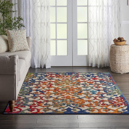 Nourison - Aloha ALH21 36in x 56in Multicolor Easy-care Indoor-outdoor Rug - ALH21-99446499295 veiw 2