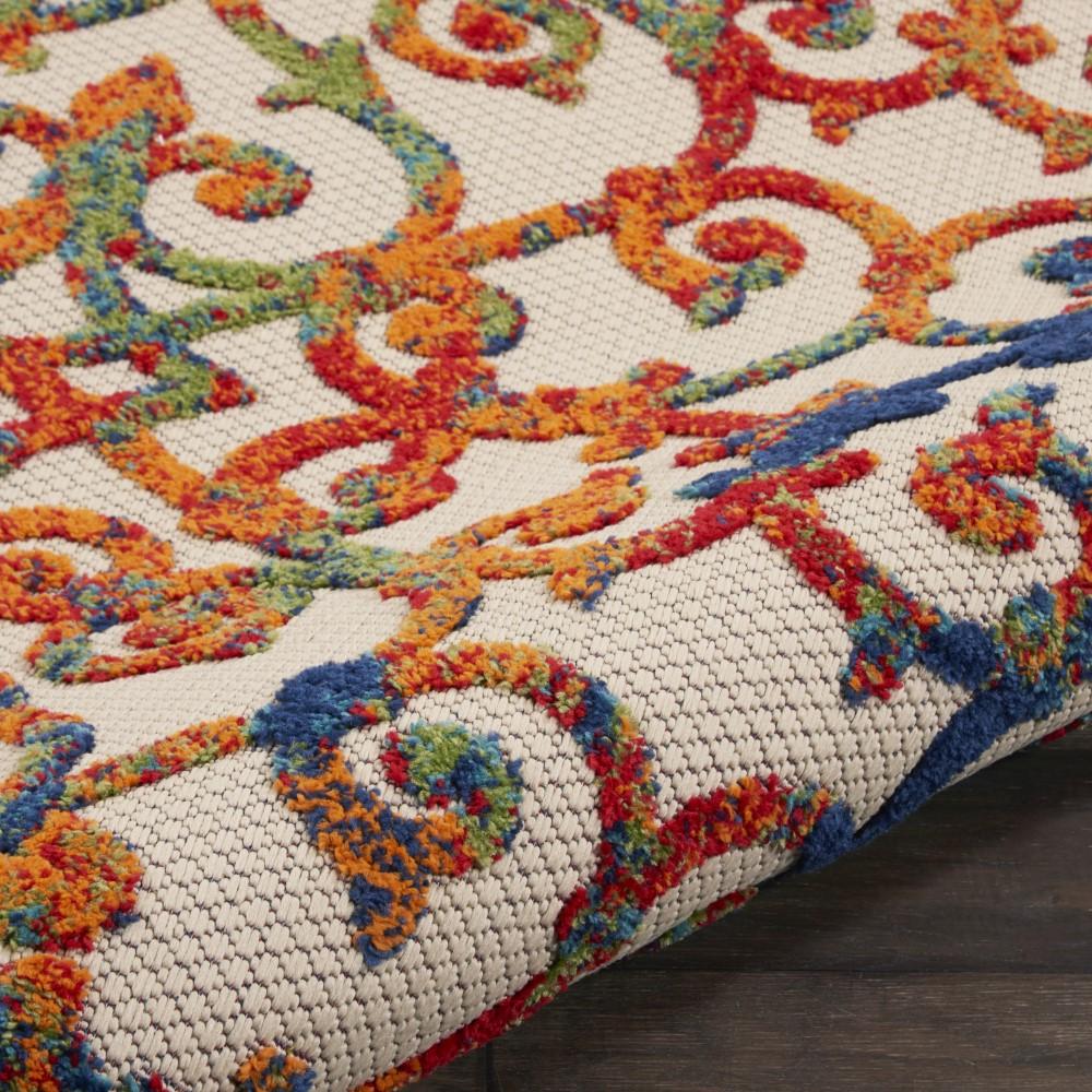 Nourison - Aloha ALH21 4 x Round Multicolor Easy-care Indoor-outdoor Rug - ALH21-99446499400 veiw 3