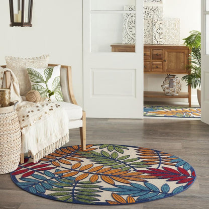 Nourison - Aloha ALH18 Multicolor 4xRound Indoor-outdoor Rug - ALH18-99446087027 veiw 2
