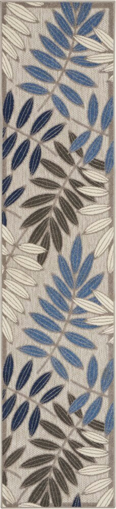 Nourison - Aloha 23in x 10 Blue Patio Area Rug - ALH18-99446761972 veiw 1