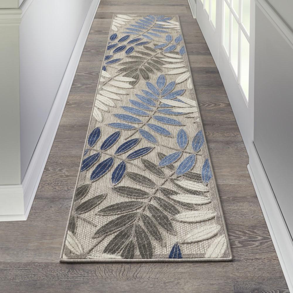 Nourison - Aloha 23in x 8 Blue Patio Area Rug - ALH18-99446761965 veiw 2