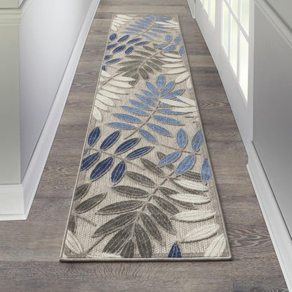 Nourison - Aloha 23in x 8 Blue Patio Area Rug - ALH18-99446761965 veiw 2