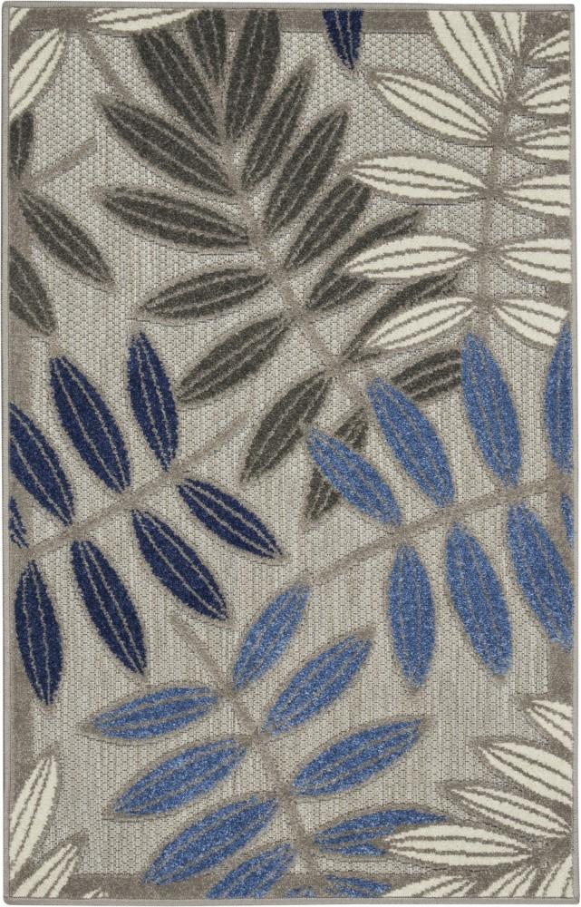 Nourison - Aloha 28in x 4 Blue Patio Area Rug - ALH18-99446739261 veiw 1