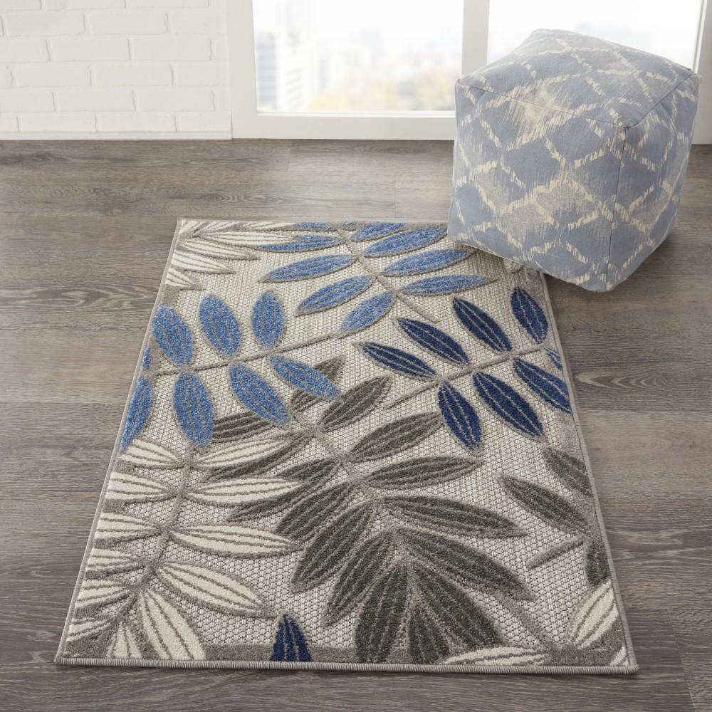 Nourison - Aloha 28in x 4 Blue Patio Area Rug - ALH18-99446739261 veiw 2