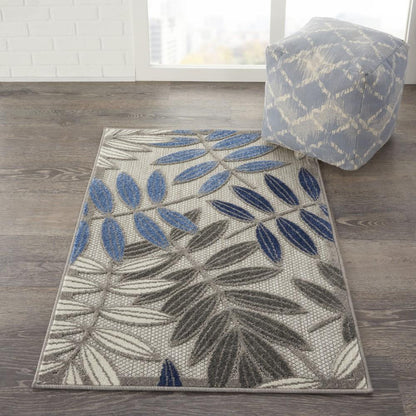 Nourison - Aloha 28in x 4 Blue Patio Area Rug - ALH18-99446739261 veiw 2