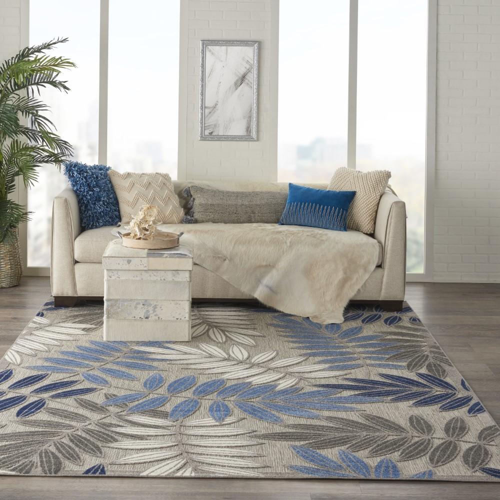 Nourison - Aloha 710in x 106in Blue Patio Area Rug - ALH18-99446739292 veiw 2