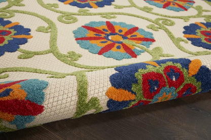 Nourison - Aloha ALH19 6x9 Blue Multicolor Easy-care Indoor-outdoor Rug - ALH19-99446816863 veiw 3
