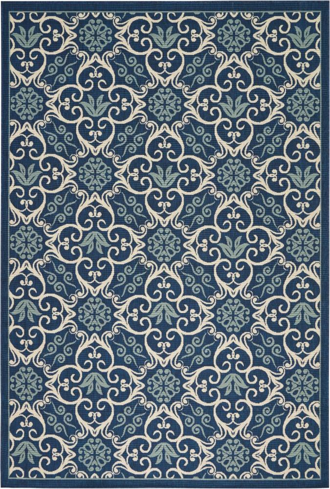 Nourison - Caribbean CRB02 Dark Blue 67in x 96in Large Rug - CRB02-99446422033_CLOSEOUT veiw 1