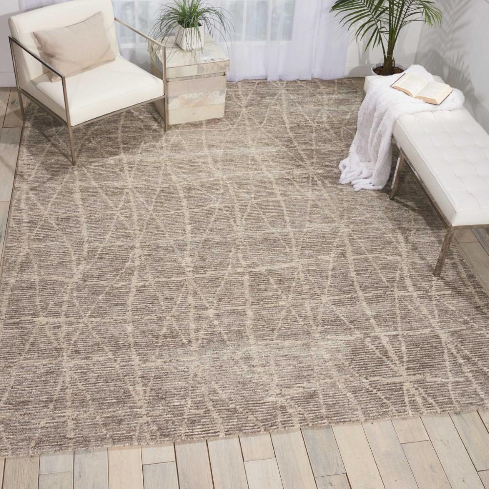 Nourison - Ellora ELL02 Beige 79in x 99in Large Handmade Rug - ELL02-99446384768 veiw 2