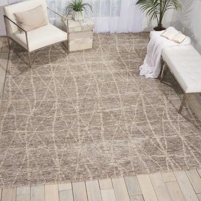 Nourison - Ellora ELL02 Beige 86in x 116in Oversized Handmade Rug - ELL02-99446384775 veiw 2