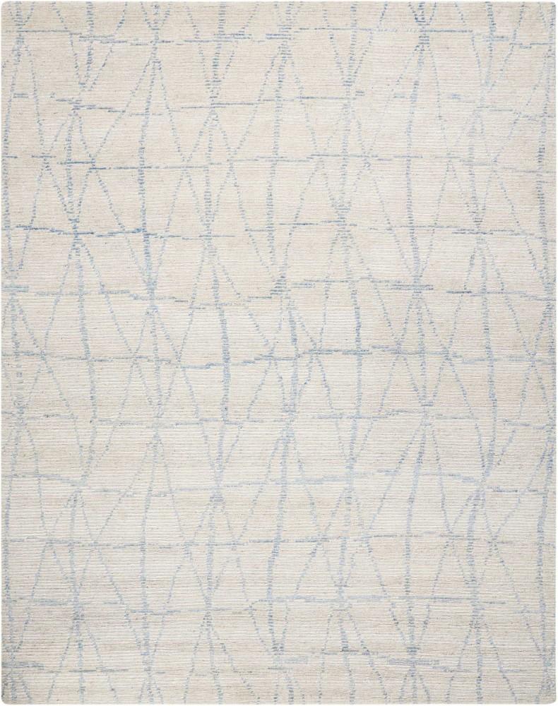 Nourison - Ellora ELL02 Ivory and Blue 86in x 116in Oversized Handmade Rug - ELL02-99446384850 veiw 1