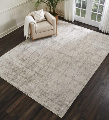 Nourison - Ellora ELL02 Grey 99in x 139in Oversized Handmade Rug - ELL02-99446385130 veiw 2