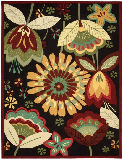Nourison - Fantasy FA12 Black 8 x 106in Rug - FA12-99446032768 veiw 1