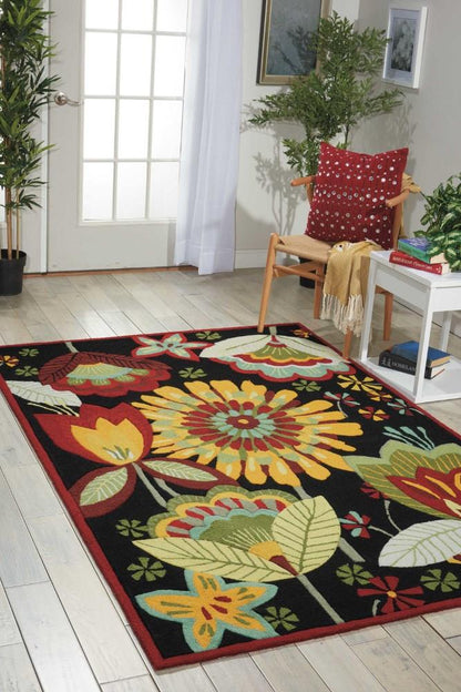 Nourison - Fantasy FA12 Black 8 x 106in Rug - FA12-99446032768 veiw 2
