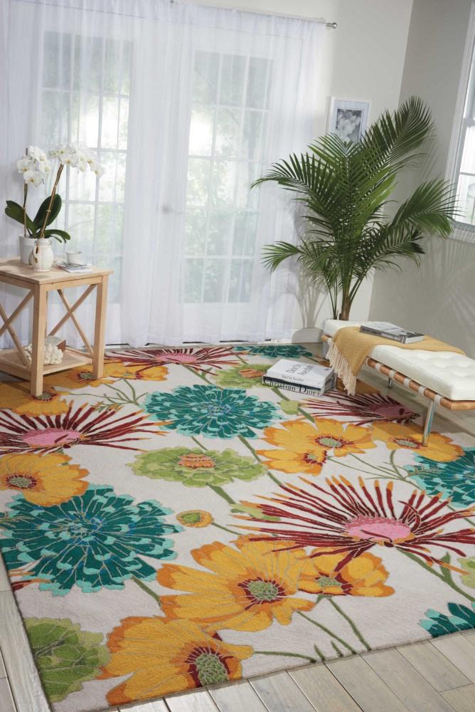 Nourison - Fantasy FA26 White Multicolor 5 x 76in Area Rug - FA26-99446271440 veiw 2