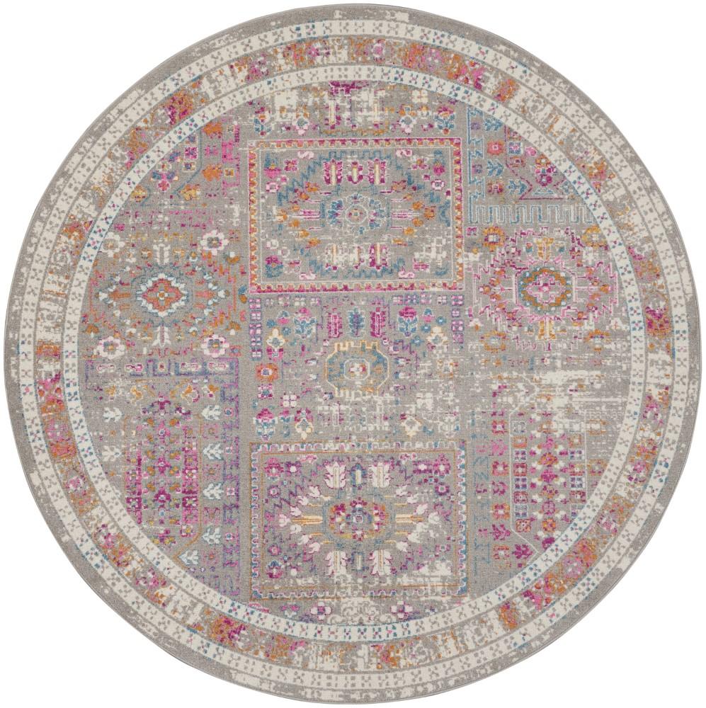 Nourison - Passion 8 x Round Bone Multicolor Area Rug - PSN37-99446780751_CLOSEOUT veiw 1
