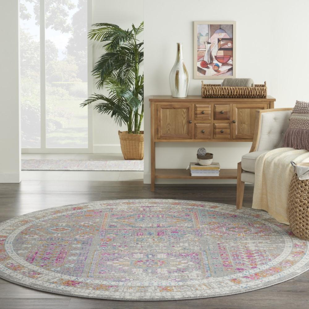 Nourison - Passion 8 x Round Bone Multicolor Area Rug - PSN37-99446780751_CLOSEOUT veiw 2