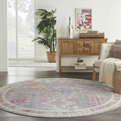 Nourison - Passion 8 x Round Bone Multicolor Area Rug - PSN37-99446780751_CLOSEOUT veiw 2