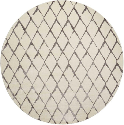 Nourison - Twilight TWI15 Ivory/Bone 8 x Round Large Rug - TWI15-99446358189 veiw 1