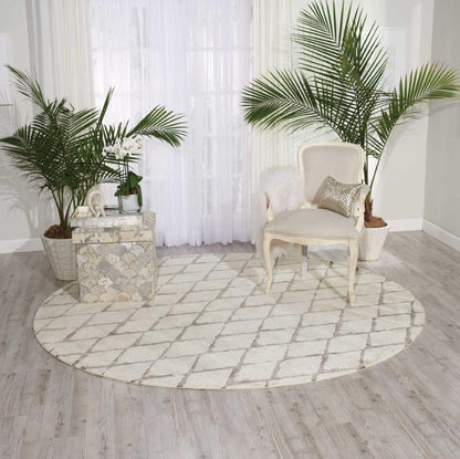 Nourison - Twilight TWI15 Ivory/Bone 8 x Round Large Rug - TWI15-99446358189 veiw 3