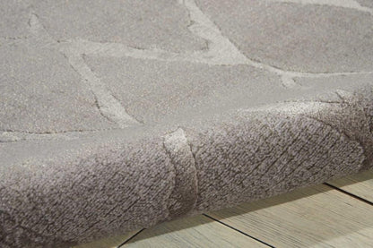 Nourison - Twilight TWI15 Silver and Bone 86in x 116in Oversized Rug - TWI15-99446293480 veiw 2