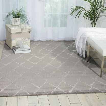 Nourison - Twilight TWI15 Silver and Bone 86in x 116in Oversized Rug - TWI15-99446293480 veiw 3