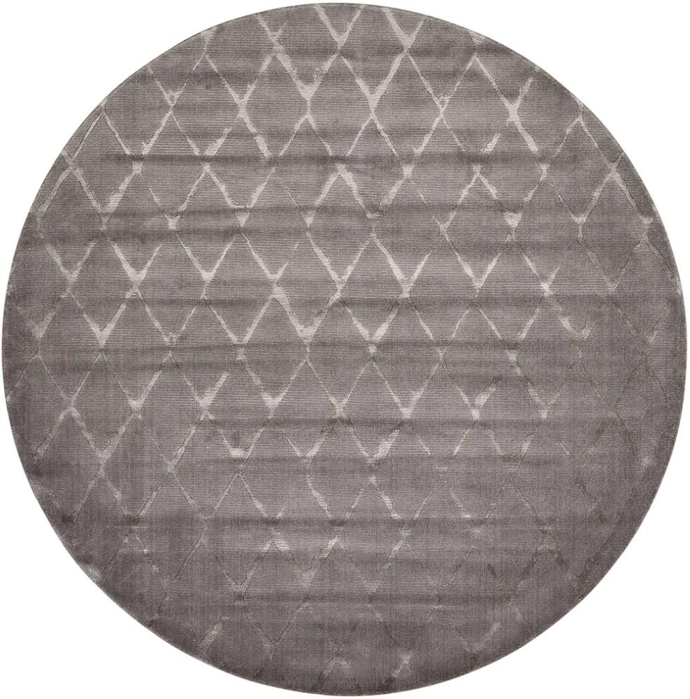 Nourison - Twilight TWI15 Silver and Bone 8 x Round Large Rug - TWI15-99446358172 veiw 1
