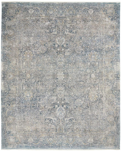 Nourison - Starry Nights 910in x 126in Cream and Blue Vintage Area Rug - STN01-99446737519 veiw 1
