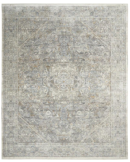 Nourison - Starry Nights 8 x 10 Cream and Grey Vintage Area Rug - STN02-99446737526 veiw 1