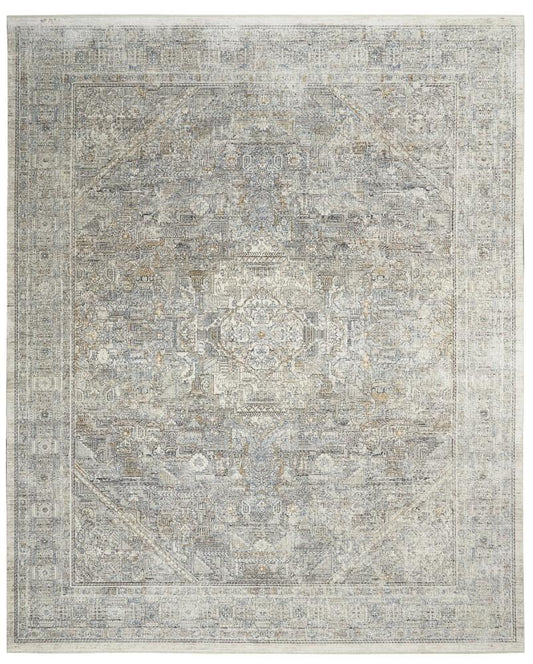 Nourison - Starry Nights 8 x 10 Cream and Grey Vintage Area Rug - STN02-99446737526 veiw 1