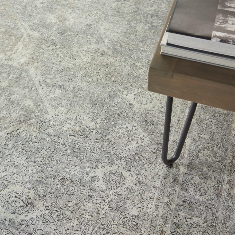 Nourison - Starry Nights 86in x 116in Grey and Ivory Vintage Area Rug - STN03-99446737571 veiw 3
