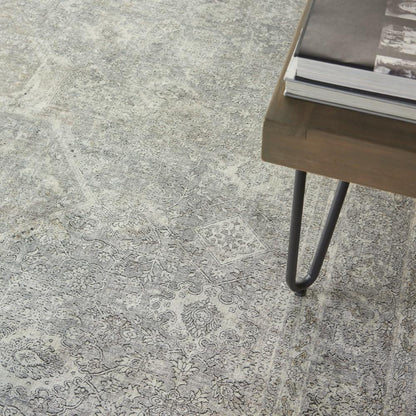 Nourison - Starry Nights 910in x 126in Grey and Ivory Vintage Area Rug - STN03-99446737588 veiw 3