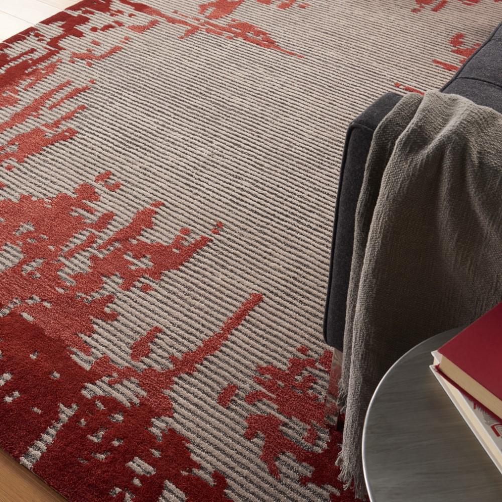 Nourison - Symmetry SMM02 Ivory and Red 39in x 59in Area Rug - SMM02-99446495617 - CLOSEOUT veiw 3