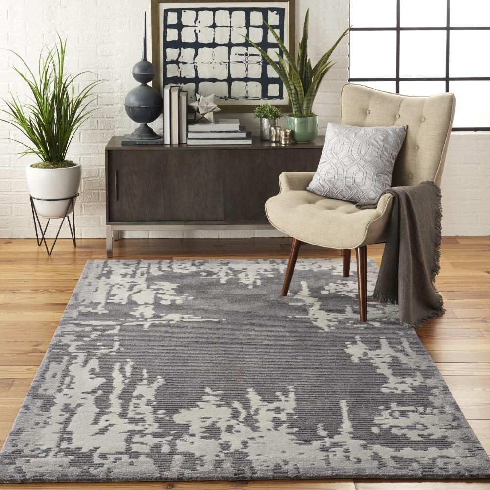 Nourison - Symmetry SMM02 Ivory and Bone 39in x 59in Area Rug - SMM02-99446495600 - CLOSEOUT veiw 2