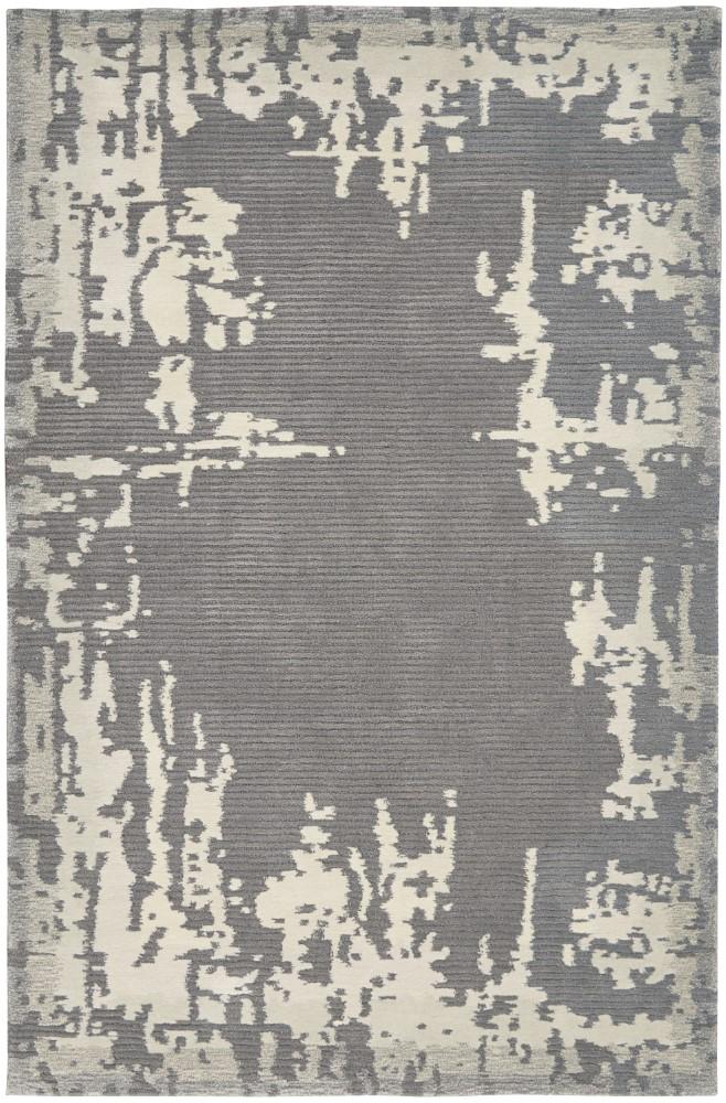 Nourison - Symmetry SMM02 Ivory and Bone 53in x 79in Area Rug - SMM02-99446495372 - CLOSEOUT veiw 1