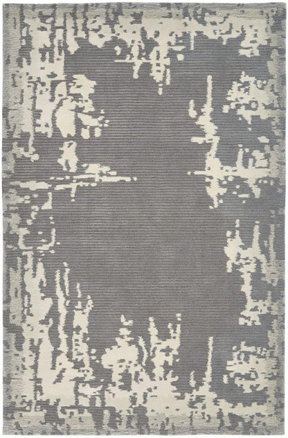 Nourison - Symmetry SMM02 Ivory and Bone 53in x 79in Area Rug - SMM02-99446495372 - CLOSEOUT veiw 1