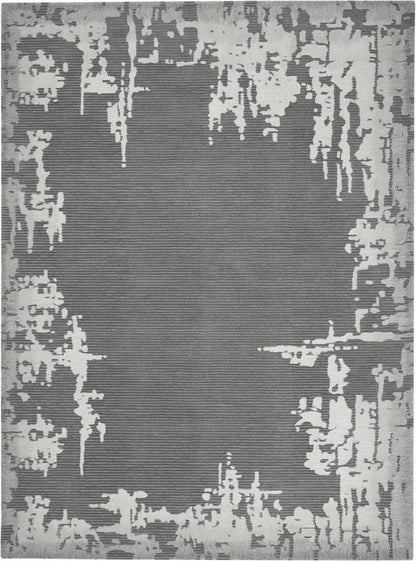 Nourison - Symmetry SMM02 Ivory and Bone 86in x 116in Oversized Textured Rug - SMM02-99446495273_CLOSEOUT veiw 1