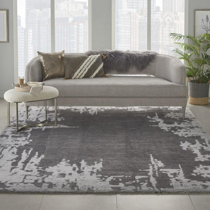 Nourison - Symmetry SMM02 Ivory and Bone 86in x 116in Oversized Textured Rug - SMM02-99446495273_CLOSEOUT veiw 2