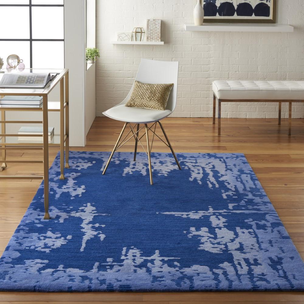 Nourison - Symmetry SMM02 Navy Blue 39in x 59in Area Rug - SMM02-99446495150 - CLOSEOUT veiw 2