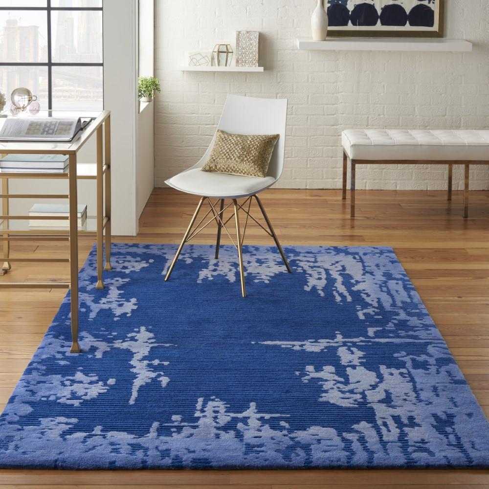 Nourison - Symmetry SMM02 Navy Blue 53in x 79in Area Rug - SMM02-99446495358 - CLOSEOUT veiw 2