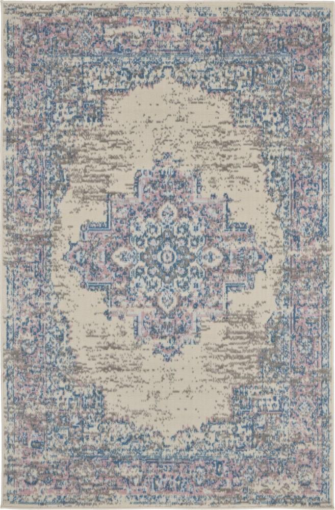 Nourison - Grafix GRF14 White and Pink 3x5 Persian Area Rug - GRF14-99446034311 veiw 1