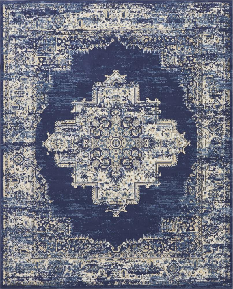 Nourison - Grafix GRF14 7 x 10 Navy Blue Area Rug - GRF14-99446326508 veiw 1