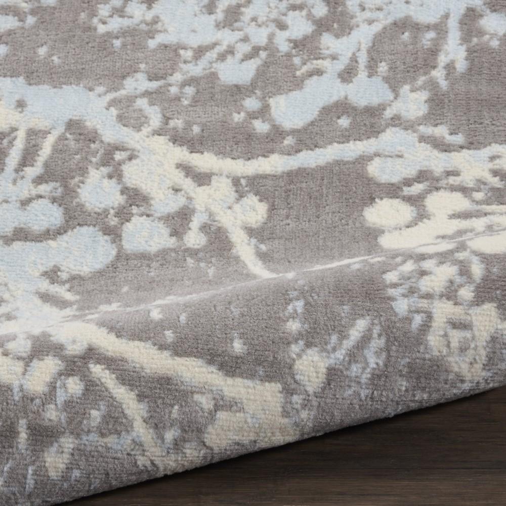 Nourison - Jubilant JUB12 Bone and Blue 23in x 73in Low-pile Hallway Rug - JUB12-99446478993_CLOSEOUT veiw 2