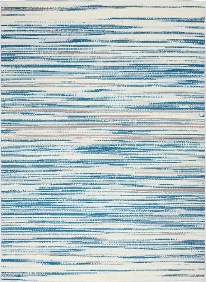 Nourison - Jubilant JUB04 Teal Blue and White 4x6 Beach Area Rug - JUB04-99446477972 veiw 1