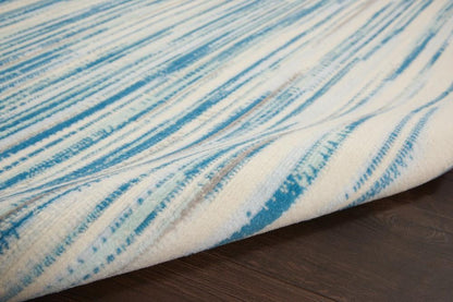 Nourison - Jubilant JUB04 Teal Blue and White 4x6 Beach Area Rug - JUB04-99446477972 veiw 2