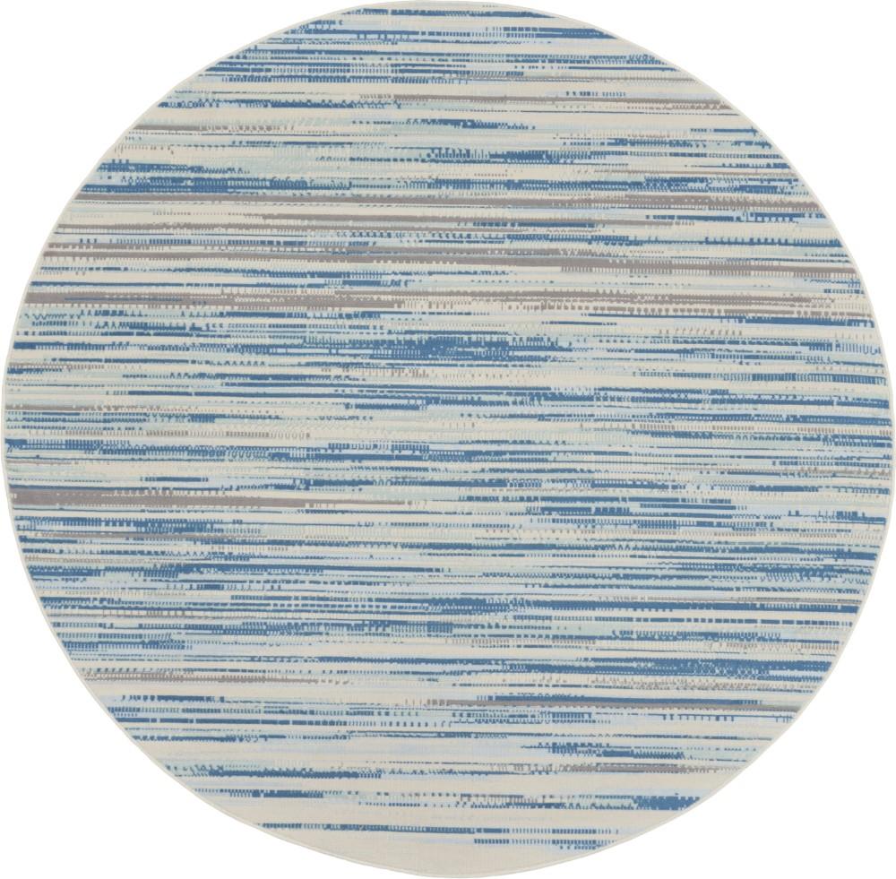 Nourison - Jubilant 8 x Round Blue Area Rug - JUB04-99446764171 veiw 1